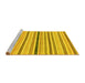 Sideview of Machine Washable Abstract Yellow Modern Rug, wshabs2234yw