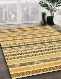 Abstract Cinnamon Brown Modern Rug, abs2234