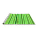 Sideview of Machine Washable Abstract Green Modern Area Rugs, wshabs2234grn