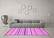 Machine Washable Abstract Purple Modern Area Rugs in a Living Room, wshabs2234pur