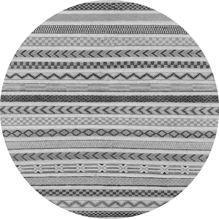 Round Machine Washable Abstract Gray Modern Rug, wshabs2234gry
