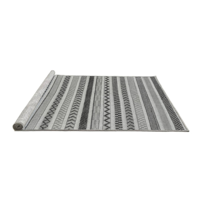 Sideview of Machine Washable Abstract Gray Modern Rug, wshabs2234gry