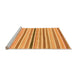 Sideview of Machine Washable Abstract Orange Modern Area Rugs, wshabs2234org