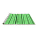 Sideview of Machine Washable Abstract Emerald Green Modern Area Rugs, wshabs2234emgrn