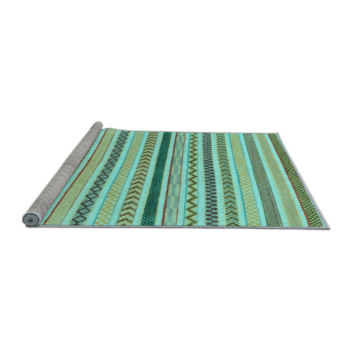 Sideview of Machine Washable Abstract Light Blue Modern Rug, wshabs2234lblu