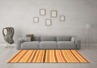 Machine Washable Abstract Orange Modern Rug, wshabs2234org