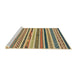 Sideview of Machine Washable Abstract Chrome Gold Yellow Rug, wshabs2235