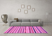 Machine Washable Abstract Pink Modern Rug, wshabs2235pnk