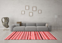 Machine Washable Abstract Red Modern Rug, wshabs2235red