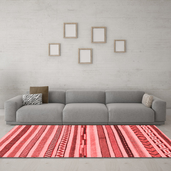 Modern Red Washable Rugs