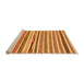 Sideview of Machine Washable Abstract Orange Modern Area Rugs, wshabs2235org