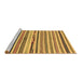 Sideview of Machine Washable Abstract Brown Modern Rug, wshabs2235brn