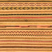 Square Abstract Orange Modern Rug, abs2235org