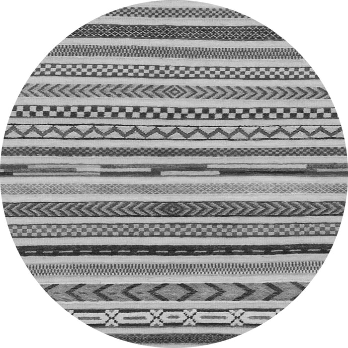Round Abstract Gray Modern Rug, abs2235gry