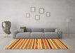 Machine Washable Abstract Orange Modern Area Rugs in a Living Room, wshabs2235org