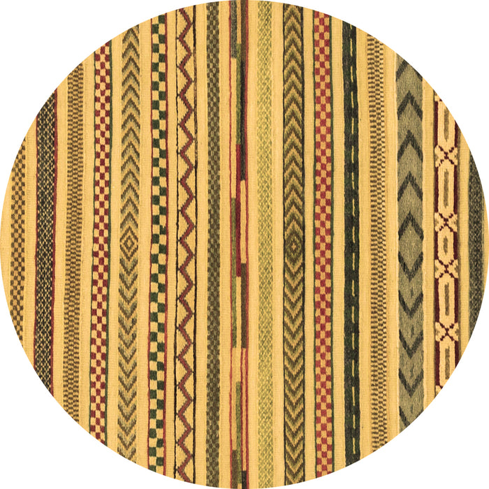 Round Abstract Brown Modern Rug, abs2235brn