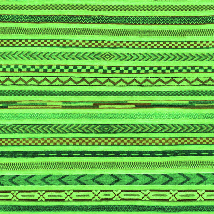 Square Machine Washable Abstract Green Modern Area Rugs, wshabs2235grn