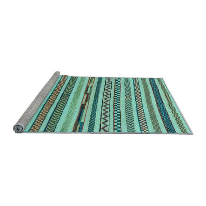 Sideview of Machine Washable Abstract Light Blue Modern Rug, wshabs2235lblu