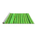 Sideview of Machine Washable Abstract Green Modern Area Rugs, wshabs2235grn