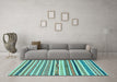 Machine Washable Abstract Light Blue Modern Rug in a Living Room, wshabs2235lblu