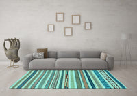 Machine Washable Abstract Light Blue Modern Rug, wshabs2235lblu