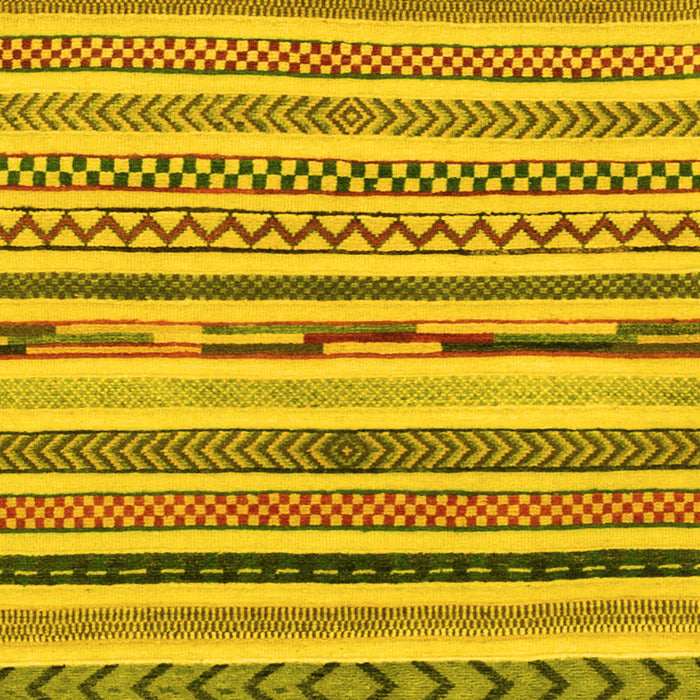 Machine Washable Abstract Yellow Modern Rug, wshabs2235yw