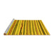 Sideview of Machine Washable Abstract Yellow Modern Rug, wshabs2235yw