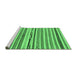 Sideview of Machine Washable Abstract Emerald Green Modern Area Rugs, wshabs2235emgrn