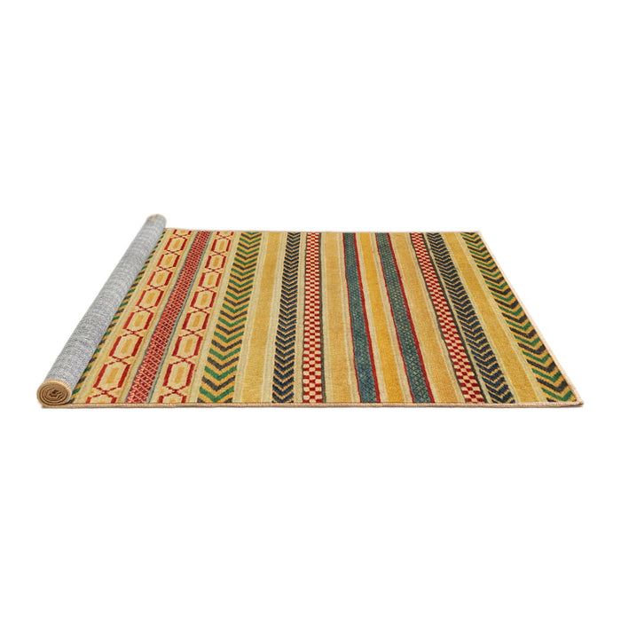 Sideview of Machine Washable Abstract Light Brown Rug, wshabs2236