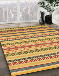 Abstract Light Brown Modern Rug, abs2236