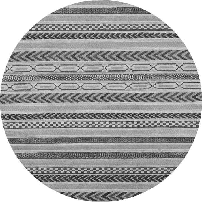 Round Abstract Gray Modern Rug, abs2236gry