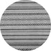 Round Abstract Gray Modern Rug, abs2236gry