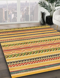 Abstract Light Brown Modern Rug in Family Room, abs2236