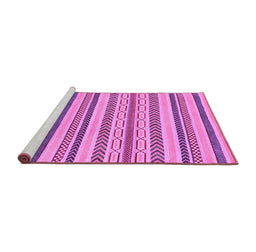 Sideview of Machine Washable Abstract Purple Modern Area Rugs, wshabs2236pur