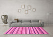 Machine Washable Abstract Pink Modern Rug in a Living Room, wshabs2236pnk