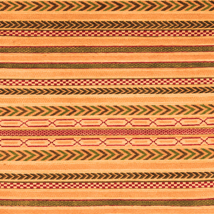 Square Machine Washable Abstract Orange Modern Area Rugs, wshabs2236org