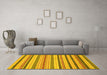 Machine Washable Abstract Yellow Modern Rug in a Living Room, wshabs2236yw