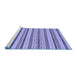 Sideview of Machine Washable Abstract Blue Modern Rug, wshabs2236blu