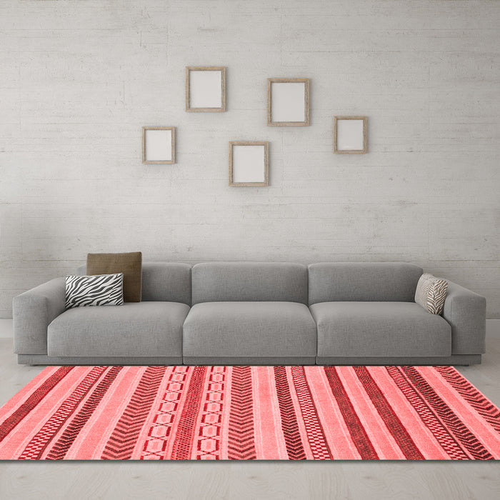 Modern Red Washable Rugs