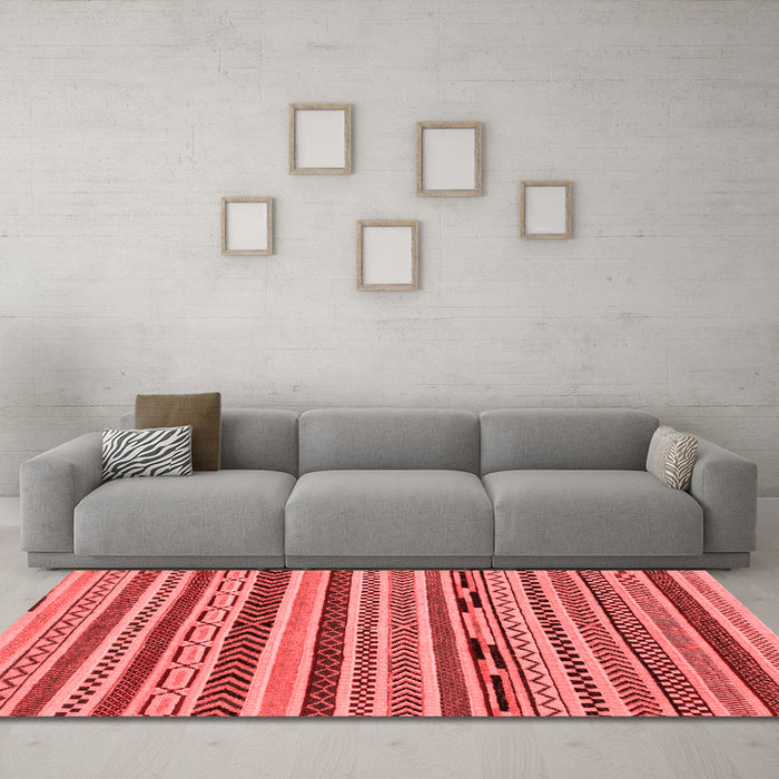 Modern Red Washable Rugs
