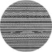 Round Abstract Gray Modern Rug, abs2237gry