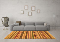 Machine Washable Abstract Orange Modern Rug, wshabs2237org