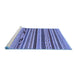 Sideview of Machine Washable Abstract Blue Modern Rug, wshabs2237blu