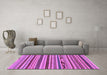 Machine Washable Abstract Purple Modern Area Rugs in a Living Room, wshabs2237pur