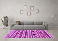 Machine Washable Abstract Purple Modern Rug, wshabs2237pur