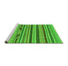 Sideview of Machine Washable Abstract Green Modern Area Rugs, wshabs2237grn