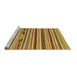 Sideview of Machine Washable Abstract Brown Modern Rug, wshabs2237brn