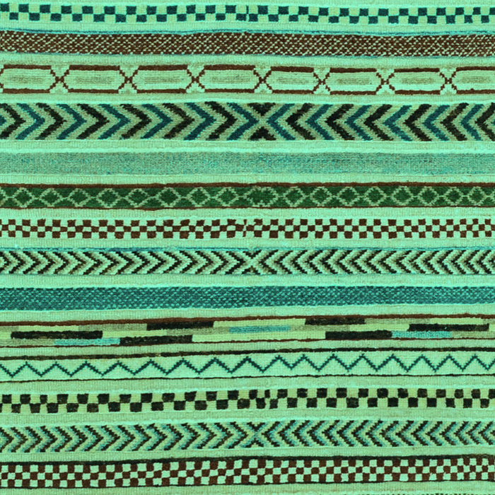 Machine Washable Abstract Turquoise Modern Area Rugs, wshabs2237turq