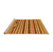 Sideview of Machine Washable Abstract Orange Modern Area Rugs, wshabs2237org