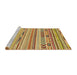 Sideview of Machine Washable Abstract Red Rug, wshabs2238